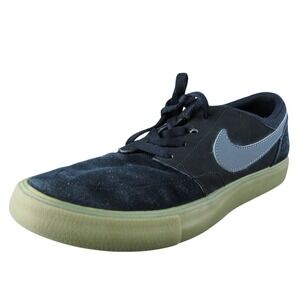 Nike‎ Boys Sneaker Shoes Athletic Black Leather Lace Up Size Y 5 Medium